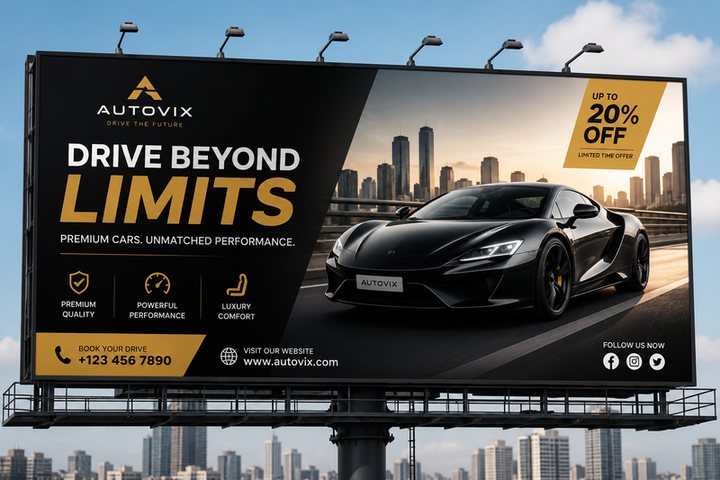 Autovix billboard advertisement design