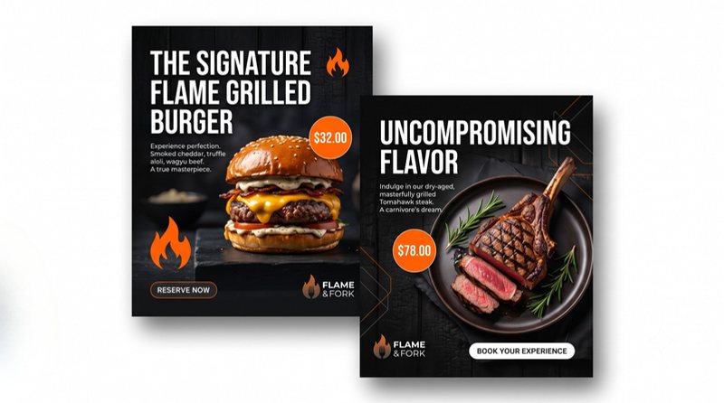 Flame & Fork restaurant social media campaign
