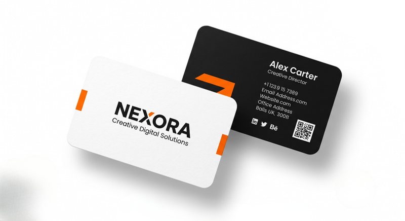 Nexora business card design